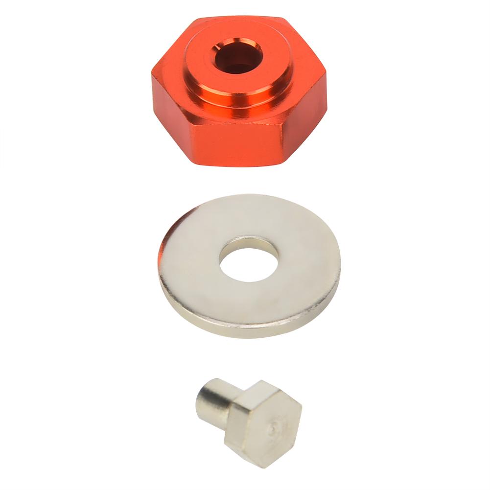 4pcs Aluminum Alloy 12mm Turn To 17mm Wheel Hex Adapter for 1/10 RC Car (Red)
