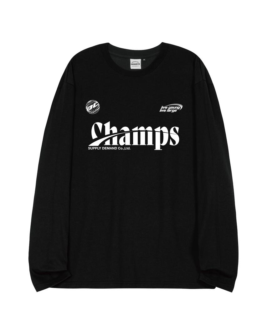 BORN CHAMPS [4 Colors] Chmps Sporty Logo Oversized Long Sleeve B25St15