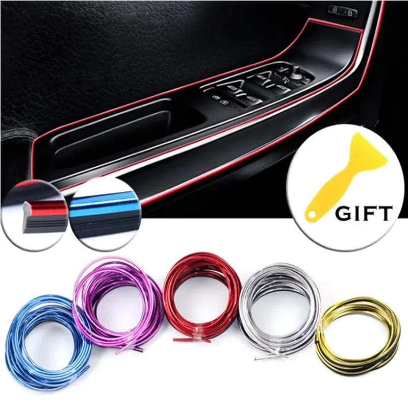 5M Car Decorative strip Car Interior Dashboard Door Edgein Trim Car Accessories For VW Volkswagen Golf 4 7 Polo Passat Tiguan