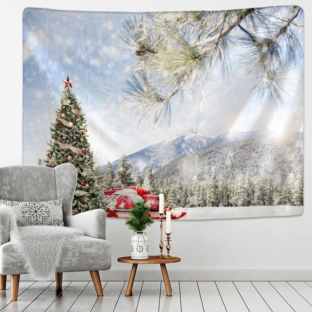 С Рождеством и Рождеством, рождественские украшения, печатный гобелен, домашняя гостиная, спальня, украшение стены, фон, тканевый гобелен