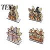 Fall Harvest Party Supplies Halloween Wooden Napkin Holder, Ghost Black Cat Decorative Tabletop Tissue Pumpkin Centerpiece Dispenser, Paper
