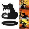 1 шт. деревянные украшения на Хэллоуин, центральная часть столешницы на Хэллоуин, ремесленный декор, декор с черной кошкой для дома, в помещении, праздника