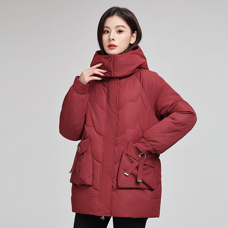 2024 новая свободная одежда на хлопковой подкладке женская короткая утолщенная одежда на хлопковой подкладке зимняя куртка большого размера с капюшоном на хлопковой подкладке теплая куртка