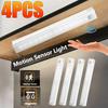 4 Multi Size Magnetic LED Motion Sensor Lights, Rechargeable Cabinet Lights,used for Bedrooms,kitchens,corridors,stairs,wardrobes,garages,bathrooms
