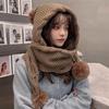 Ear Protection Women Hooded Scarf Twist Neckerchief Cute Cycling Balaclavas Hat Outdoor