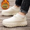 Unisex Waterproof EVA Cotton Slippers with Tire Sole - Thick Winter Snow Boots for Men and Women