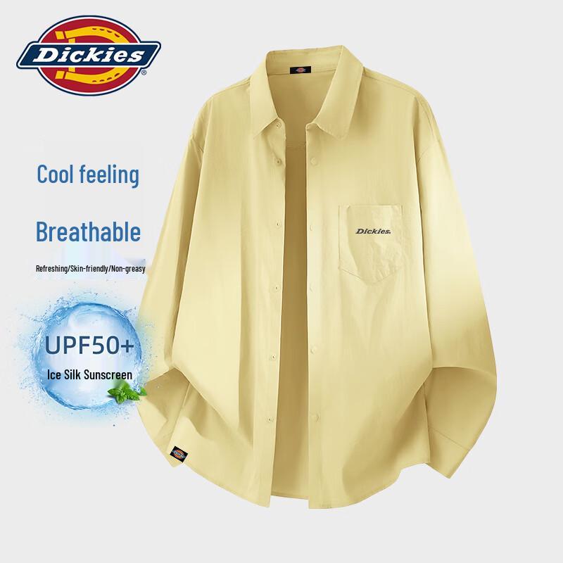 Мужская охлаждающая рабочая рубашка Dickies с длинным рукавом, защита от солнца