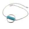 [P8008] - Silver Bracelet 'Boho' Turquoise Silver (rhodium-plated) - 16 Mm