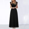 Womens Lace Chiffon Ball Gown Party Maxi Dress