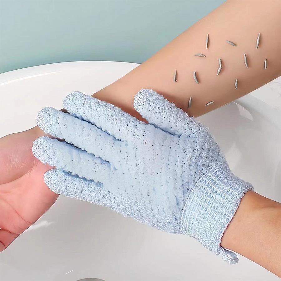 Нейлоновые двухсторонние перчатки для ванны - Отшелушивающее полотенце на пять пальцев