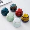 Multi-Color Ceramic Mini Jars for Tea, Incense, or Storage – Sealed and Engraved Design