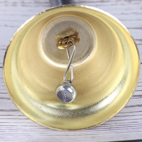 Рождественский колокольчик с деревянной ручкой Jingle Bells Clear Tone Handbell для Санта-Клауса