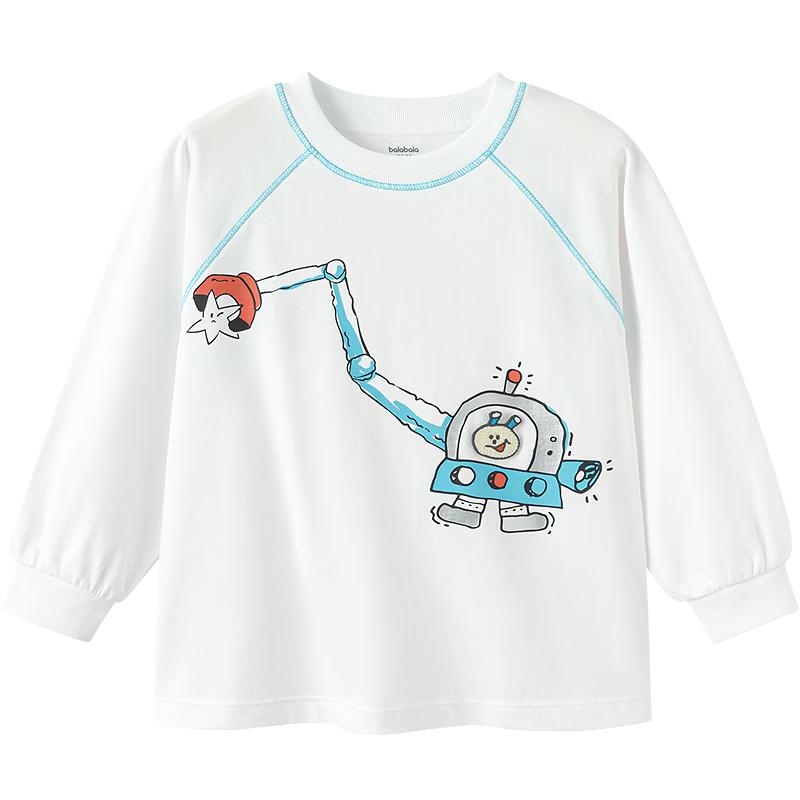Balabala Kids' Pure Cotton Long-Sleeve T-Shirt