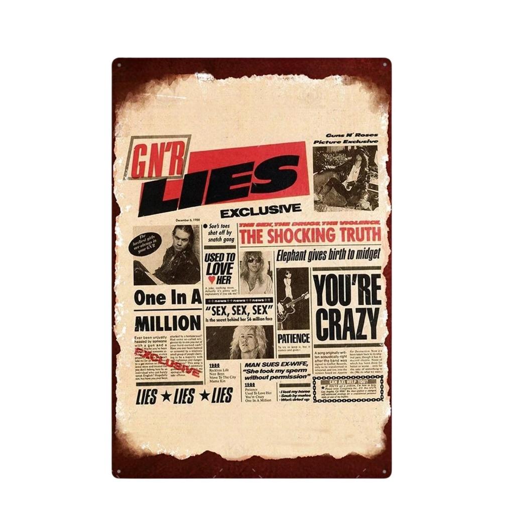 Vintage Rock Band Metal Sign Metal Poster Sign Plaque Metal Wall Plate Workshop Bar Pub Garage Club Retro Home Wall Decor