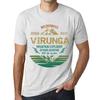 Men’s Vintage Tee Shirt Graphic T Shirt Mountain Explorer VIRUNGA Vintage White