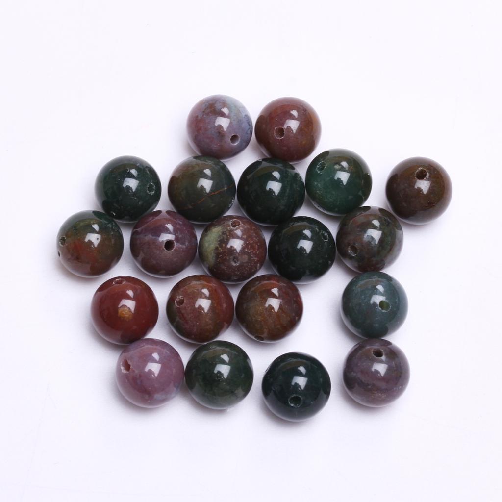 15-40 шт. 4-12 мм индийский агат натуральный камень круглые бусины DIY ожерелье серьги аксессуары для изготовления ювелирных изделий