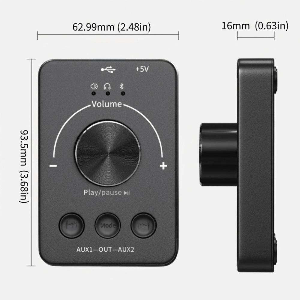 One-Key USB Volume Controller Bluetooth-Compatible 5.1 Multimedia PC Speaker Multimedia Setup