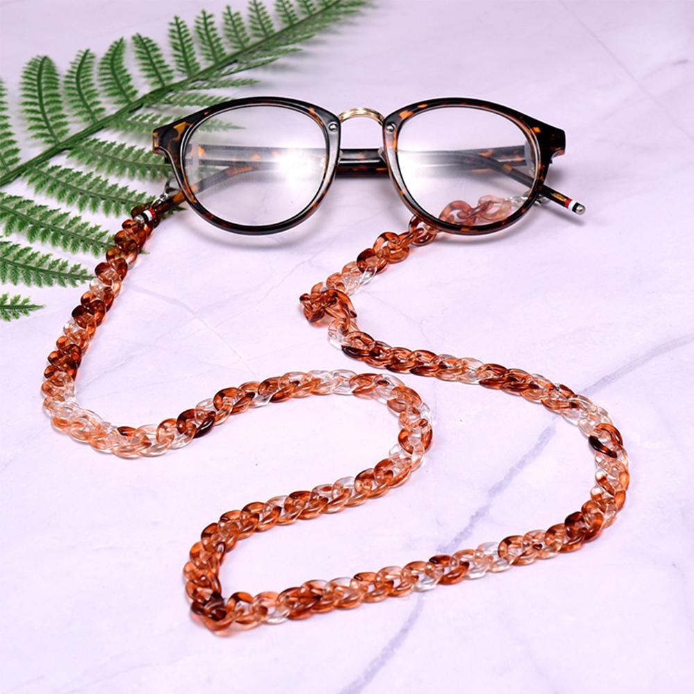 Eyewear Accessories Acrylic Anti Slip Leopard Neck Strap Mask Chain Eyeglasses Rope Glasses Chain