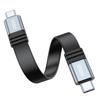 Супергибкий USB4 Type C кабель 15 см, скорость 80 Гбит/с, видеовыход, силиконовая и алюминиевая оплетка, подходит для устройств 5