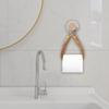 Twine Toilet Roll Holder Wall-Mounted Toilet Paper Holder Rustic Twine Rope Paper Roll Dispenser for Bathroom Organization