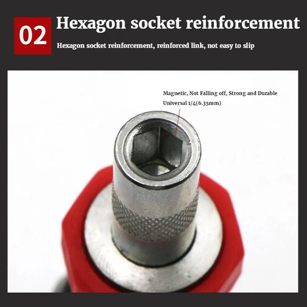 1PC Ratchet Screwdriver Bit Holder - 1/4-inch Hexagonal Ratchet Handle Maintenance Tool for Automotive Electronics