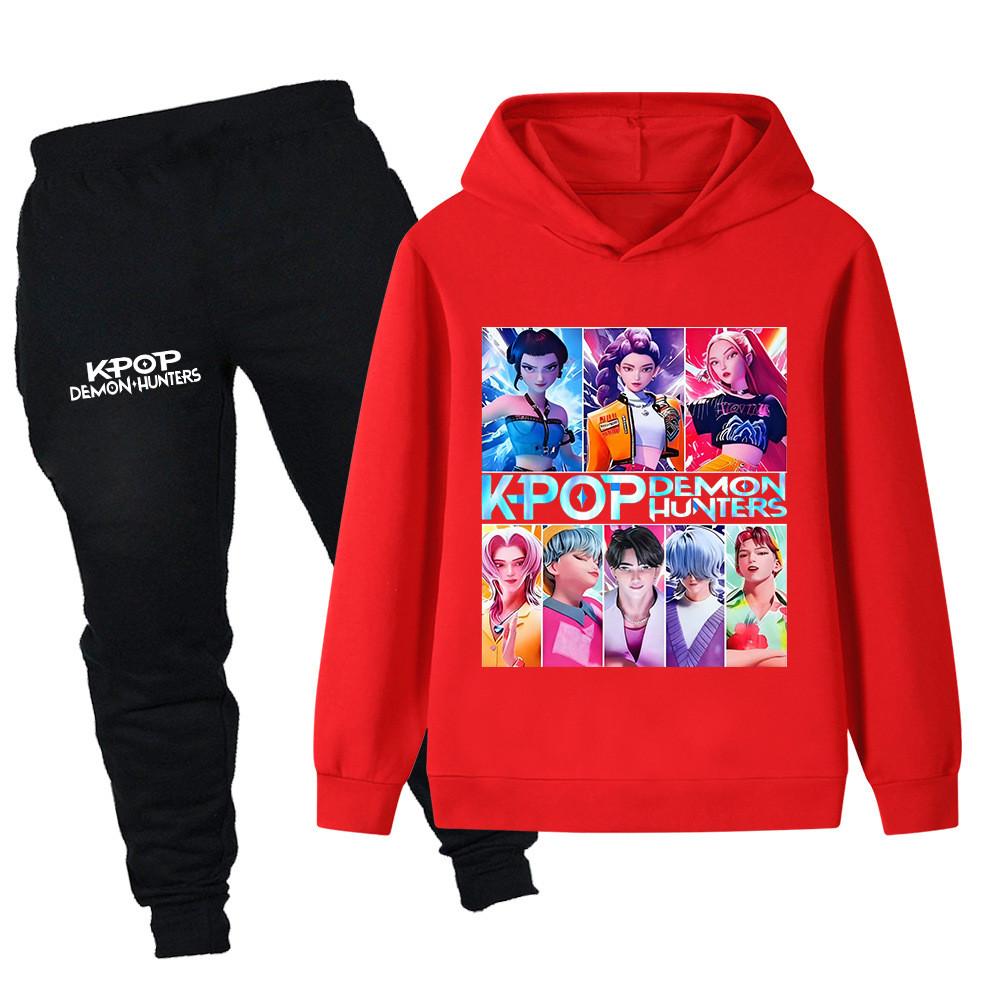 PB1230 Детский K-pop худи с длинными рукавами и принтом Mira Zoey Rumi Sajaboys, брюки