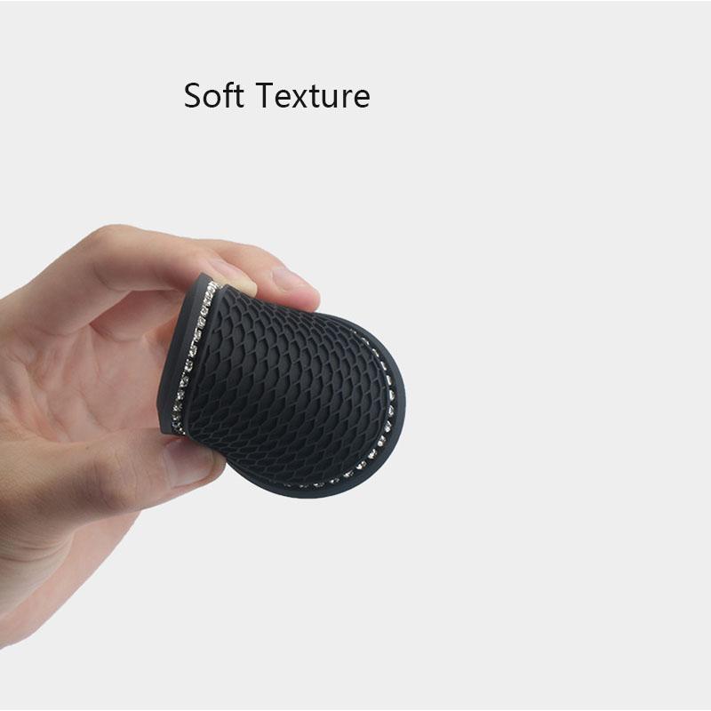 Car Non-slip Water Cup Pad Diamond Rhinestone Bling Decoration Auto Interior Cup Bottle Anti-skid Rubber Mat Car Accessories