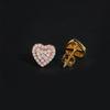 Hip Hop Rock VVS1 D Moissanite  Heart-shaped Stud Earrings 925 Sterling Silver Screw Ear Stud Fine Jewelry Diamonds Pass Test
