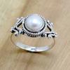 Pearl 925 Sterling Silver  Ring, Natural Pearl Gemstone Handamde Ring Jewelry