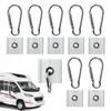 Крючки для маркизы автодома, зажимы для маркизы, набор крючков 16 шт., металлические зажимы, держатель для света маркизы, подвески для кемпингового света, крючки для одежды, зажим для навеса