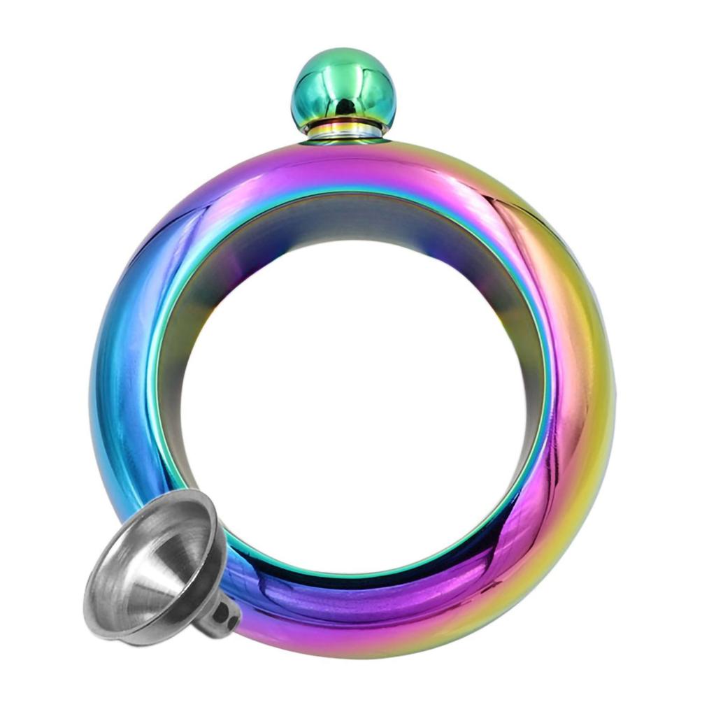 Фляжка-браслет из нержавеющей стали 304 объемом 100 мл, набор из креативного браслета на 3,5 унции с воронкой для вина, виски, алкоголя, коктейлей