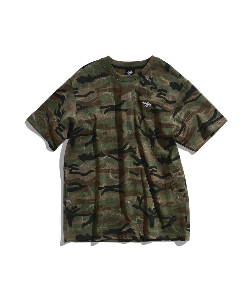 Футболка с коротким рукавом Peullukeu Camo Slam Logo Хаки Fst360