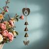 Butterfly Vintage Alloy Wind Chime Hanging Decor Home Wall Door Decoration Metal Bell Pendant Outdoor Garden Door Knob Charm