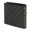 Inden Bill Compartment No Coin Black Background X Black Deer Pattern [Indenya] Bi-fold Wallet, F, Purse, Deerskin, Lacquer, 2009-01-165