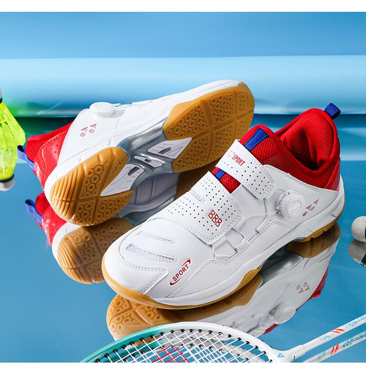 Badminton Shoes New Professional Competition Shoes, Light and Breathable Double Rotating Buckle High-quality Sports Shoes