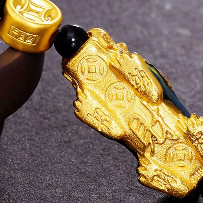 Зеленый нефритовый браслет Pixiu по фэн-шуй, счастливые украшения