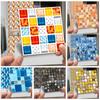 10 Pcs/set Imitation Marble PVC Ceramic Tiles for Stain Prevention Refurbished Self-adhesive Paper for Home Decoration Decorative Films Wall Stickers