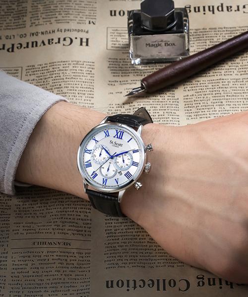 Seinteuseukoteuleondeon St3051L Osiris Хронограф Мужские Кожаные Часы 3 Модели