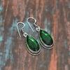 Хромдиопсид, ювелирные серьги ручной работы из стерлингового серебра 925 пробы с драгоценными камнями