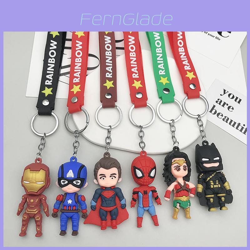 Набор брелоков с героями Marvel и DC Прочный и красочный брелок с супергероями для детей и взрослых
