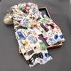 Lovely Animal Cartoon Cute Cat Pattern Fringe Viscose Scarf Lady Girls Print Soft Shawls And Wraps Pashmina Muslim Hijab Sjaal