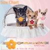 Nylon 3D Flower Dog Collar Rhinestone Pet Shining Collar Fashion Floral Pet Collar  Daily Walk