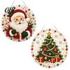 Full Drill Accessory Set Christmas Rhinestone Painting Kit, DIY Wreath Art Craft for Adults, Double Project Beginners Sided Window Ornament,