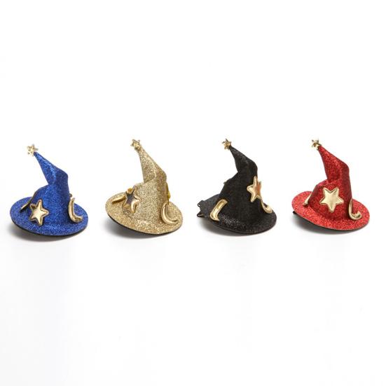 Wizard Hat Hairpin Halloween Hair Clip Witch Hat Hair Accessory Halloween Decorations Party Supplies Cosplay Costume Prop