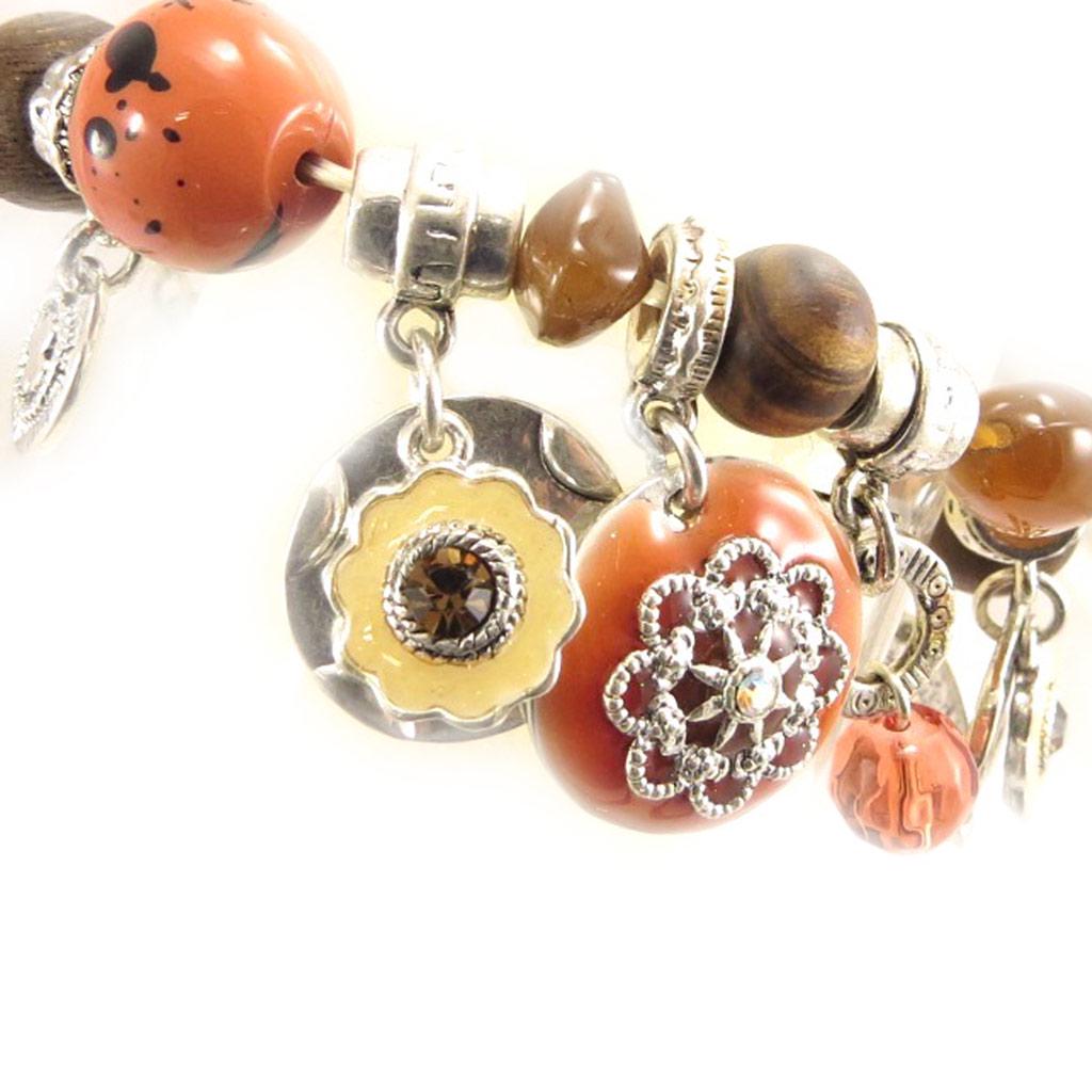 Les Trésors De Lily [C5294] - Дизайнерский браслет оранжево-коричневого цвета «Бабушка»