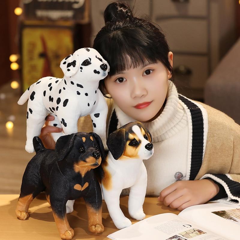 Simulation Cute Dog Plush Toys Lovely Husky Akita Rottweiler Animal Dog Dolls Stuffed Soft Toys for Kids Boys Xmas Gift