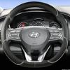 Кожаная накладка на руль автомобиля для Hyundai I30 Tucson Ioniq N Grand I10 Elantra I30n I20 Ix35 Palisade Ix20 Kona Santa fe