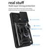 For Motorola Edge 40 Neo 5G Case Slide Lens Lid PC+TPU Kickstand Mobile Phone Cover