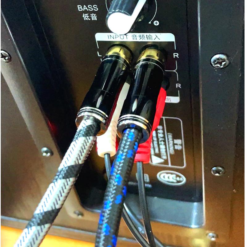 Цифровой коаксиальный кабель RCA папа-папа 1м 2м 3м 5м OD6.5 Плетеный стерео аудио-видео кабель для домашнего телевизора, усилителя, динамика Медь