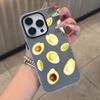 Cartoon Cute Avocado Phone Case Soft Matte Candy For IPhone 17 16 15 14 Pro Max Plus 13 12 11 Transparent Bumper Cover